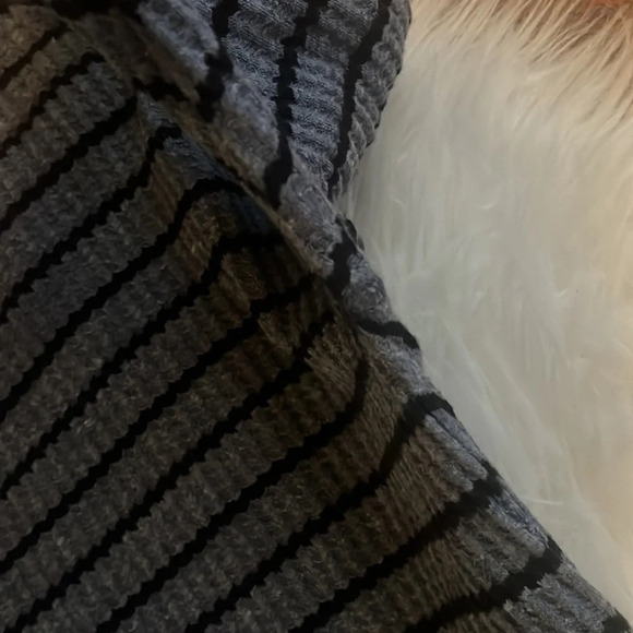 Free People Blue Black Stripe Peplum Long Sleeve Shirt - Picture 5 of 9